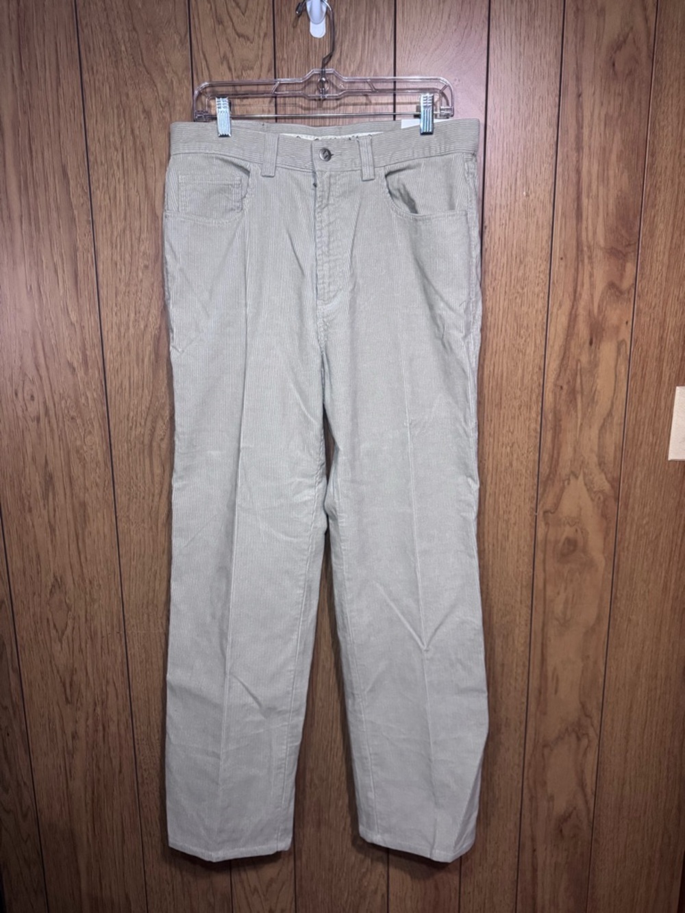 Joseph Abboud Men's Straight-Leg Cream Corduroy Pants NWT 34 x‎ 30 inches